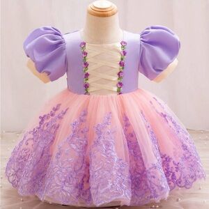 Lavender and Pink Lace Baby Dress (Gently Worn)